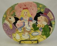 Fitz & Floyd ALICE IN WONDERLAND Sculpt Wall Plate - Vintage 1992